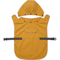 Qlvnd Hooded Pet Raincoat Large Mustard Reflective Trim - Product view